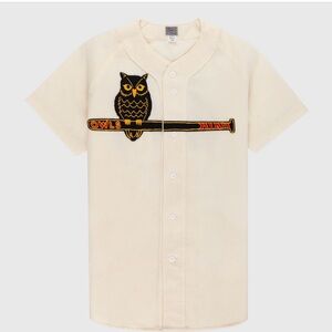 Ebbets Field Flannels Cream Owl Jersey